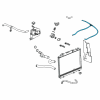 OEM 2007 Cadillac CTS Radiator Surge Tank Inlet Hose Assembly Diagram - 88987636