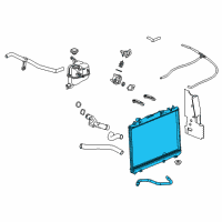 OEM 2004 Cadillac CTS Radiator Diagram - 19258627
