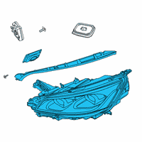 OEM 2020 Lincoln Aviator Headlamp Assembly Diagram - LC5Z-13008-J