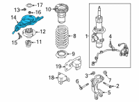 OEM Hyundai Genesis Bracket-Shock Absorber, LH Diagram - 54631-B1500