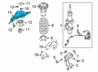 OEM 2016 Hyundai Genesis Bracket-Shock Absorber, LH Diagram - 54631-B1500