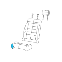 OEM 2018 Jeep Wrangler JK Seat Cushion Foam Front Left Diagram - 68194641AA
