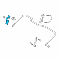 OEM 2007 Ford F-250 Super Duty Stabilizer Bar Bracket Diagram - F81Z-5486-BA