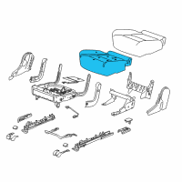 OEM 2022 Cadillac XT5 Seat Cushion Pad Diagram - 84566900