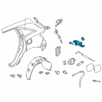 OEM 2017 Acura MDX Actuator, Fuel Lid Diagram - 74700-TZ5-A01