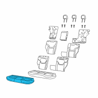 OEM Jeep Renegade Seat Cushion Foam Rear Diagram - 68288734AA