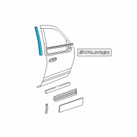 OEM Mercury Upper Molding Diagram - 1L2Z-7820555-AAA