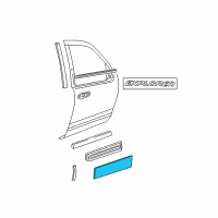 OEM Ford Explorer Body Side Molding Diagram - 1L2Z-7820878-DB