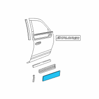 OEM 2004 Ford Explorer Body Side Molding Diagram - 1L2Z-7820878-DB