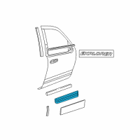 OEM 2004 Ford Explorer Body Side Molding Diagram - 3L2Z-7820878-AAA