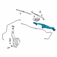 OEM 2015 Chevrolet Silverado 1500 Transmission Asm-Windshield Wiper Diagram - 23167073