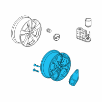 OEM 2015 Chevrolet Volt Wheel, Alloy Diagram - 22856621