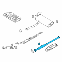 OEM 2012 Hyundai Tucson Center Exhaust Pipe Diagram - 28650-2S150