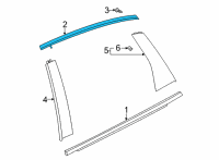 OEM 2022 Acura TLX Molding, Right Rear Diagram - 72925-TGV-A11
