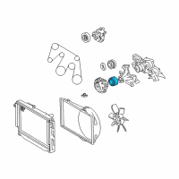 OEM 2000 Lexus LX470 PULLEY, Fan Diagram - 16371-0F010