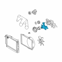 OEM Lexus Bracket Sub-Assy, Fan Diagram - 16307-0F010