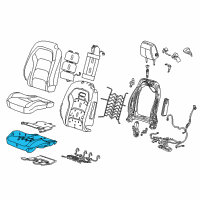 OEM 2021 Chevrolet Camaro Seat Cushion Pad Diagram - 84028045