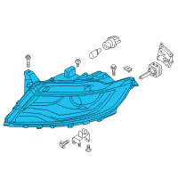 OEM Lincoln Headlamp Housing Diagram - FA1Z-13008-A