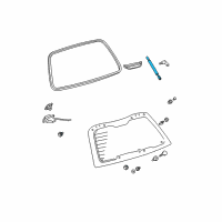 OEM 2003 Pontiac Vibe Strut, Lift Gate Window Diagram - 88974301