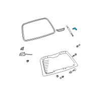 OEM Pontiac Vibe Plate, Lift Gate Window Strut Ball Stud (Lift Gate Side) Diagram - 88969855