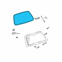 OEM Pontiac Vibe Weatherstrip, Lift Gate Window Diagram - 88970949