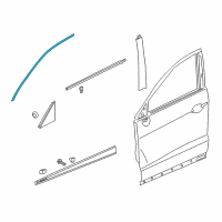 OEM 2014 Acura RDX Molding Assembly, Left Front Door Sash Diagram - 72465-TX4-A01