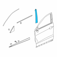 OEM 2016 Acura RDX Garnish, Left Front Door Center Pillar Diagram - 72470-TX4-A00