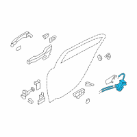 OEM 2014 Hyundai Genesis Latch & Actuator Assembly-Rear Door, LH Diagram - 81410-3M000