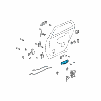 OEM 2002 Cadillac DeVille Handle Asm-Front Side Door Inside Diagram - 25705255