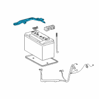 OEM 2000 Toyota Tacoma Tray Hold Down Diagram - 74404-35140