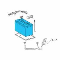 OEM 2002 Toyota Land Cruiser Battery Diagram - 00544-27F60-710