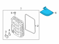 OEM 2021 Hyundai Sonata Valve Body Oil Filter Assembly Diagram - 46321-4G300