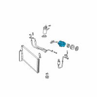 OEM 1999 Ford F-250 Compressor Assembly Diagram - 4L3Z-19703-AC