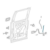 OEM 2008 Ford F-150 Latch Rods Diagram - 4L3Z-1522152-AA