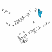 OEM 2021 Ford F-250 Super Duty Exhaust Shield Diagram - LC3Z-5G221-B