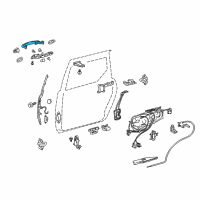 OEM 2009 Toyota Sienna Handle, Outside Diagram - 69213-08010-B0