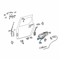 OEM 2009 Toyota Sienna Lock Assembly Diagram - 69370-08022