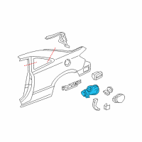 OEM 2011 Honda Civic Adapter Assy., Fuel Lid Diagram - 74480-SVA-A00