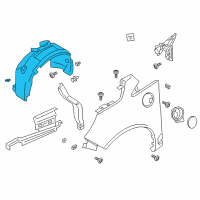 OEM 2015 Ford C-Max Front Fender Liner Diagram - DM5Z-16102-C