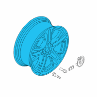 OEM 2012 BMW X3 M Double Spoke 310 - Single wheel rear, without tire 10J x 20 Diagram - 36-11-6-787-583