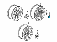 OEM Cadillac Escalade ESV Center Cap Diagram - 23376214