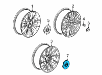 OEM Cadillac Escalade Center Cap Diagram - 85002878