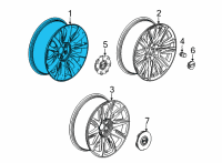 OEM 2021 Cadillac Escalade Wheel, Alloy Diagram - 84258724