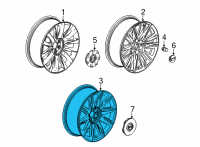 OEM 2022 Cadillac Escalade ESV Wheel, Alloy Diagram - 84714163