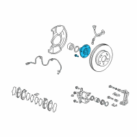 OEM Honda Hub Assembly, Front Diagram - 44600-SNA-A00