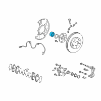 OEM 2009 Honda Civic Bearing Assembly, Front Hub Diagram - 44300-TR0-951