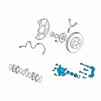 OEM 2012 Honda Insight Caliper Sub-Assembly, Left Front Diagram - 45019-SNA-A60