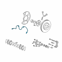 OEM 2010 Honda Civic Sensor Assembly, Left Front Diagram - 57455-SVA-A03