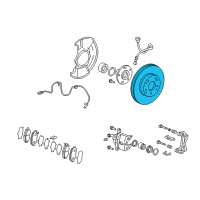 OEM Honda Civic FR. Brake Rotor Set (Mugen) Diagram - 45250-XVJ-000