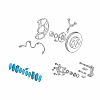 OEM 2005 Acura RSX Front Brake Pad Set (16In, Diagram - 45022-SVB-A03